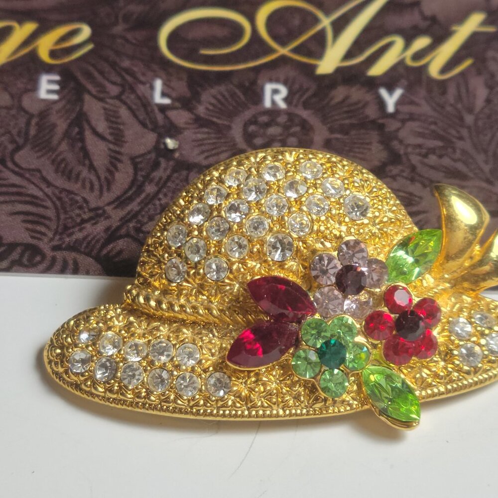 OTC Brooch High Quality Swarovsky Crystals Hat Pin
